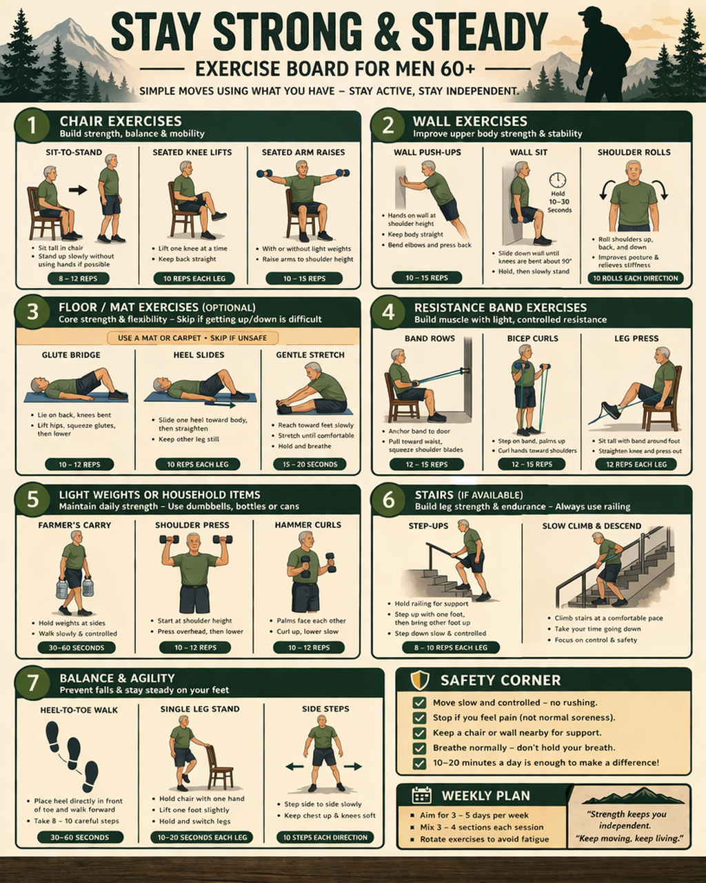 Stay Strong/Exercises for men 50+