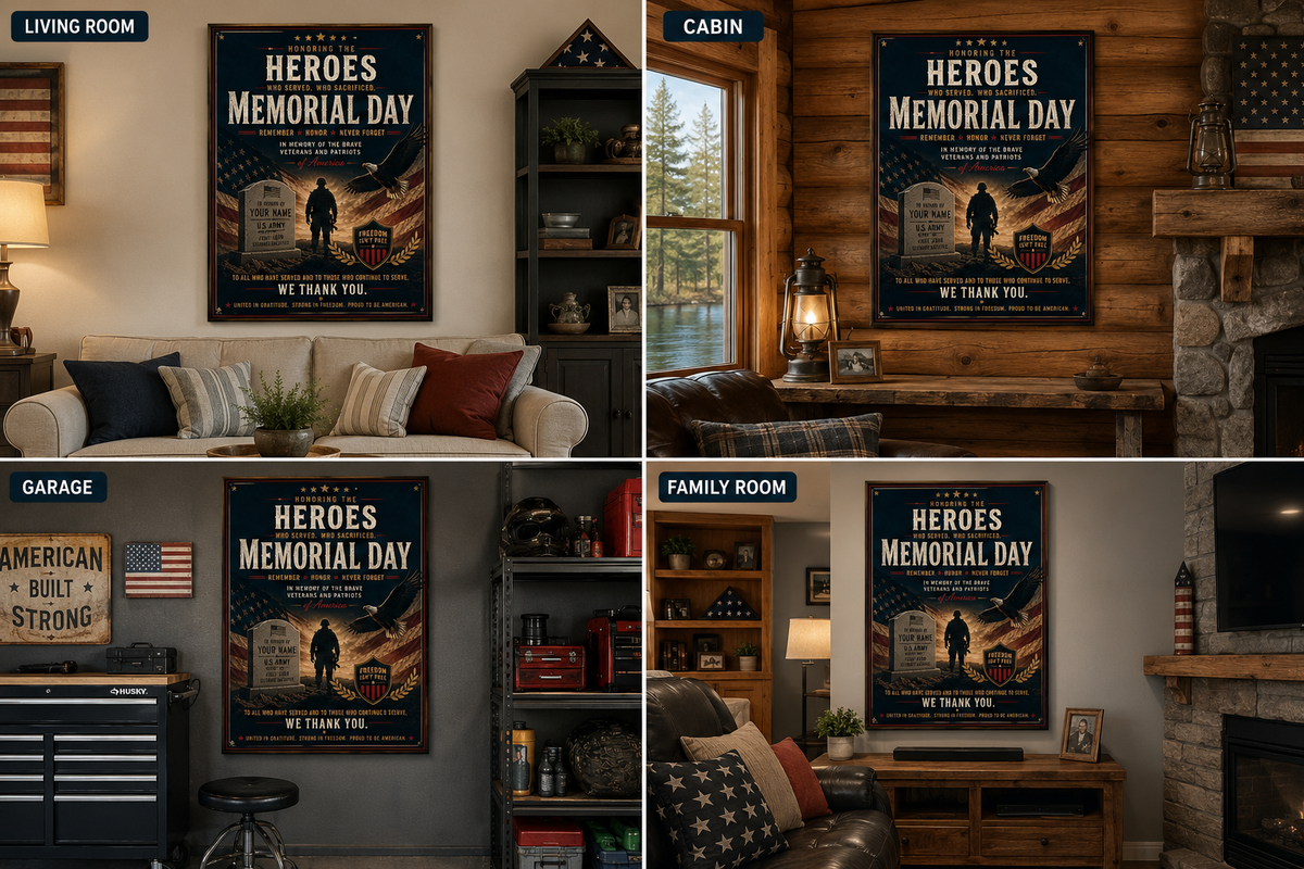 Honoring Our Heroes: Personalized Memorial Poster