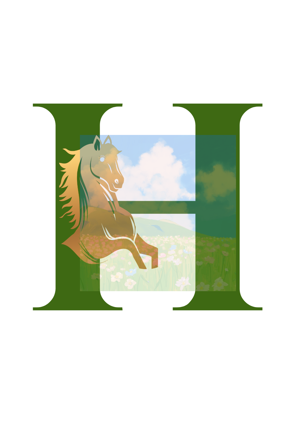 Nature and wildlife alphabet digital designs.