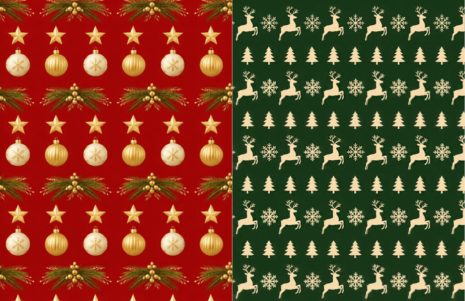 Christmas wrapping paper patterns